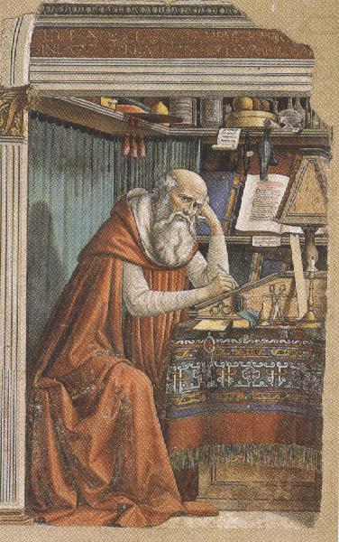 Domenico Ghirlandaio,St Jerome in his Study (m,k36), Sandro Botticelli